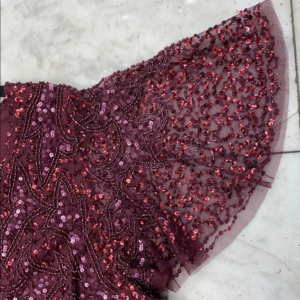 Adrianna-Papell beaded flutter sleeves Cocktail dress - Picture 6 of 10
